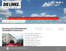 Tablet Screenshot of dielinke-ingolstadt.de